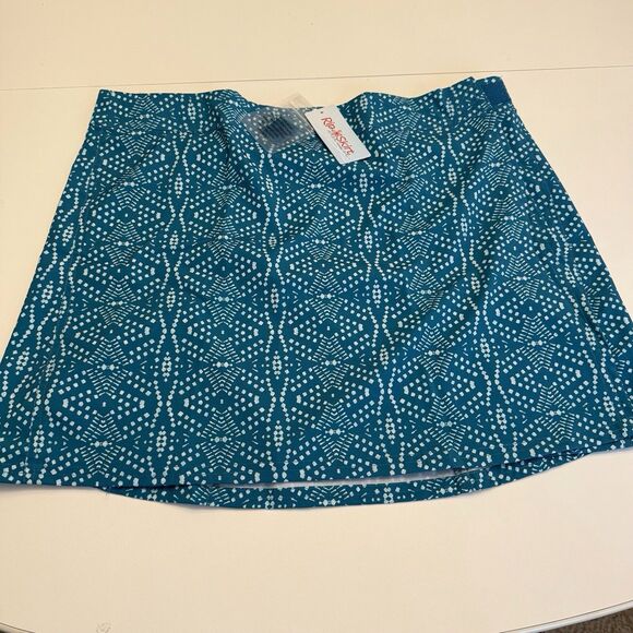 Rip Skirt Hawaii Wrap Length 2 Teal Playa Ocean Tribal Batik Print Sz Large NWT‎ - Picture 12 of 12